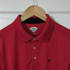 Calloway Men's Size Large Red Polo Shirt